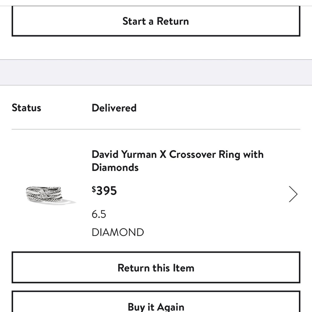 David Yurman Crossover X Ring with Diamonds